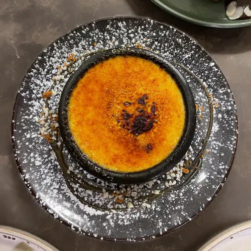 Crème brûlée du restaurant Le Goudalier
